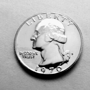 1970-S Proof Washington Quarter From US Mint Set. #m0398